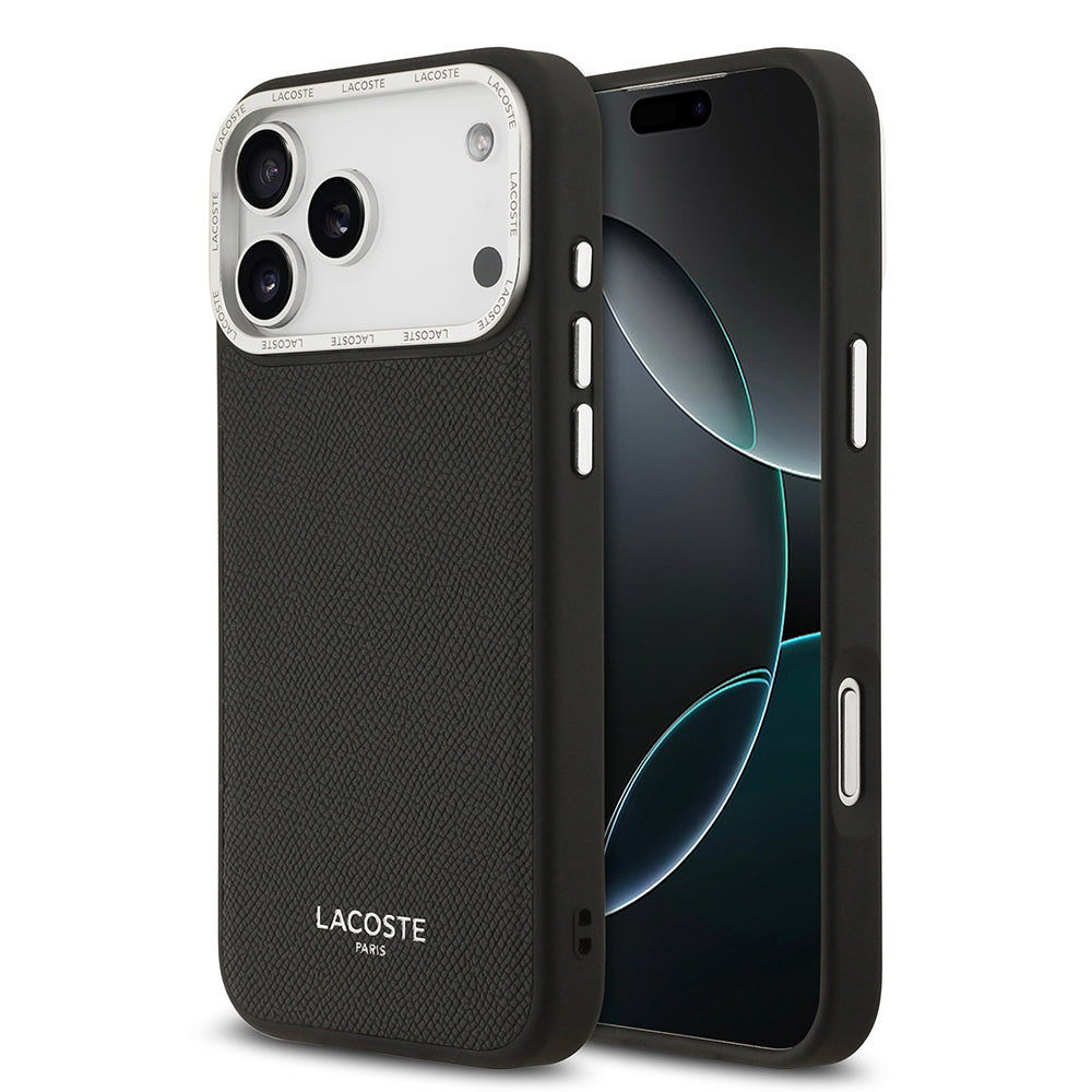 Lacoste iPhone 17 Pro Max Orjinal Lisanslı M-safe Şarj Özellikli Champs Elysees PU Deri Tasarımlı Kılıf