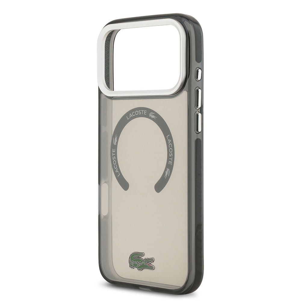 Lacoste iPhone 17 Pro Max Orjinal Lisanslı M-safe Şarj Özellikli İkonik Timsah Logolu Buzlu Kılıf