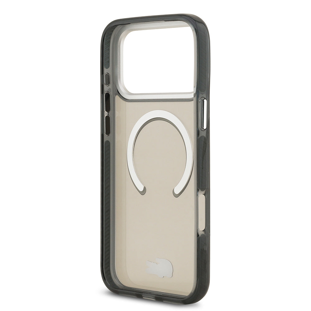 Lacoste iPhone 17 Pro Max Orjinal Lisanslı M-safe Şarj Özellikli İkonik Timsah Logolu Buzlu Kılıf