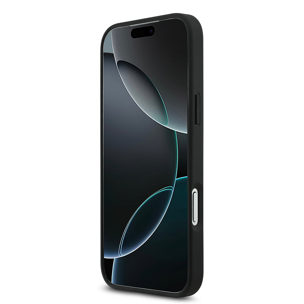 Lacoste iPhone 17 Pro Max Orjinal Lisanslı M-safe Şarj Özellikli PU Pike Desenli Metal Logolu Kartlıklı Kılıf