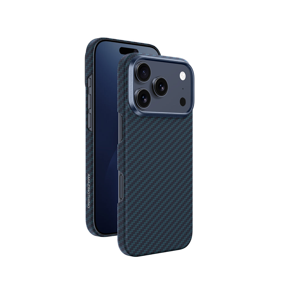Amazingthing Titan Max Serisi iPhone 17 Pro Max M-safe Şarj Özellikli 1500D Aramid Fiber Kılıf