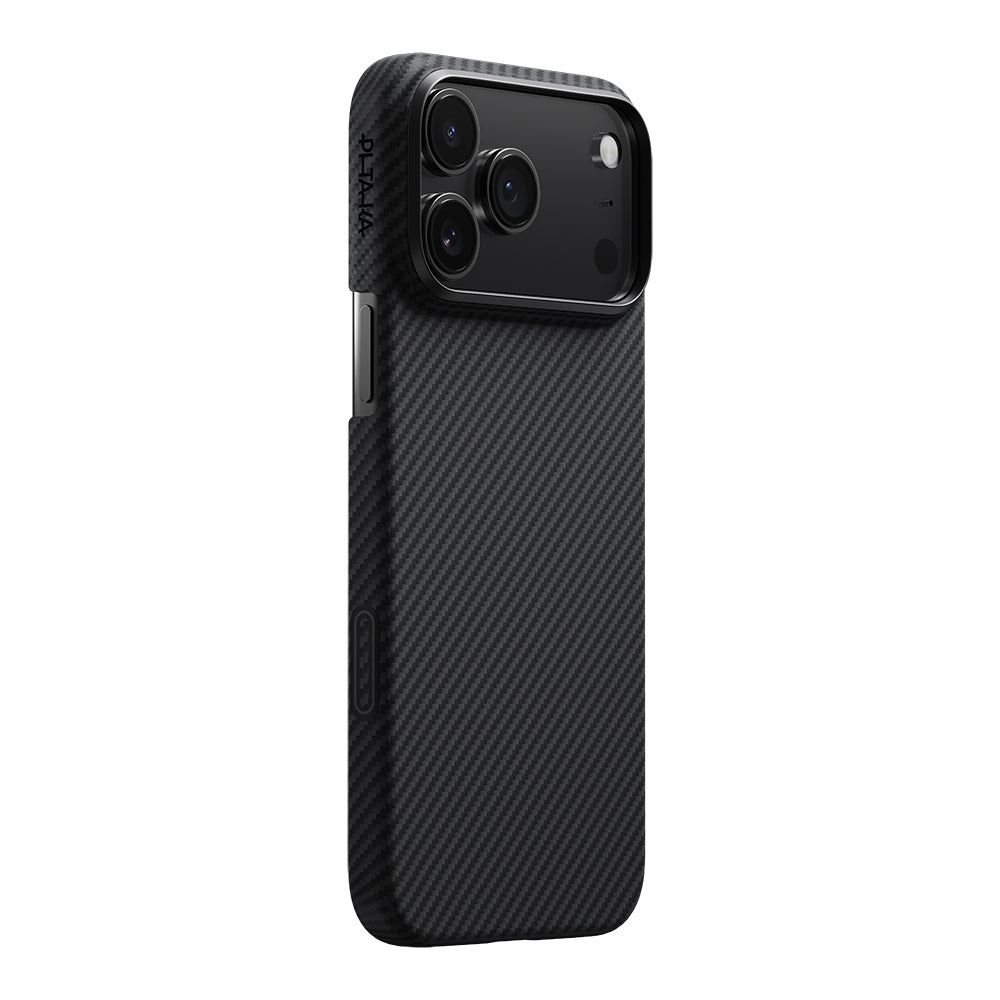 Pitaka Ultra-Slim Classic Serisi iPhone 17 Pro Max Kılıf Magsafe 1500D Aramid FiberBlack-Grey Twill Telefon Kılıfı