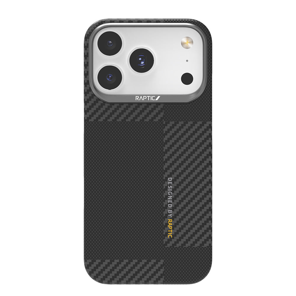 Raptic Aramid Fiber Geotik Serisi iPhone 17 Pro Max Magsafe 600D Metal Kamera Çerçeveli Telefon Kılıfı