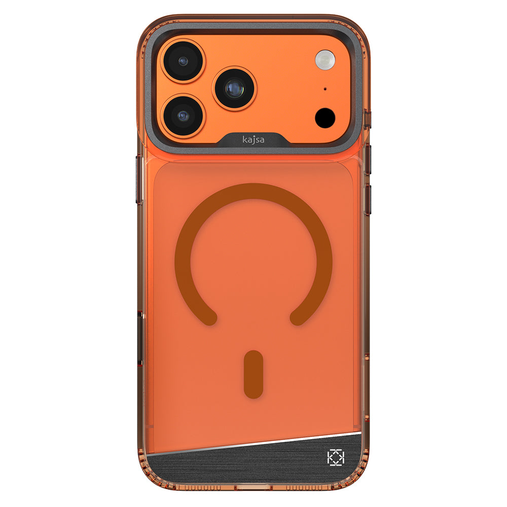 Apple iPhone 17 Pro Max M-safe Şarj Özellikli Airbag Tasarımlı O-Ring Şeffaf Kajsa Alüminyum Trans Shield Serisi Kılıf