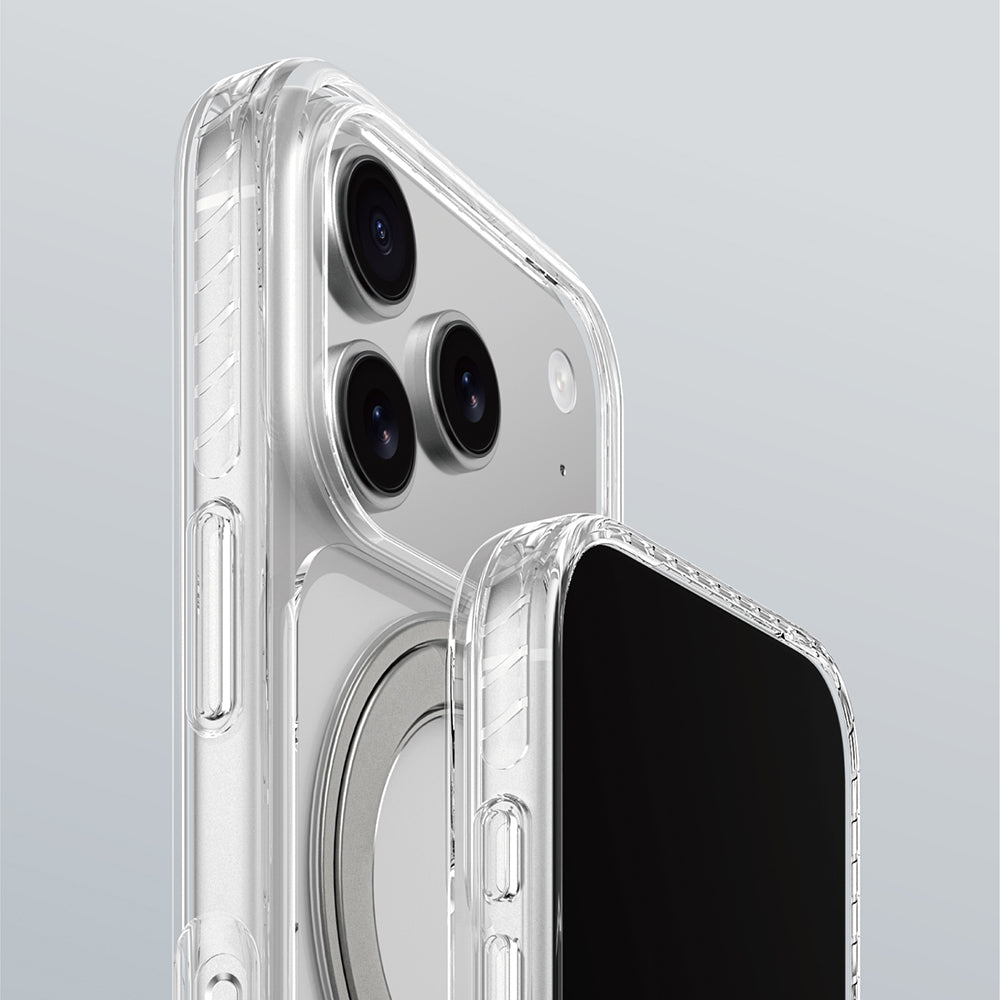 AmazingThing Titan Pro MagSpin iPhone 17 Pro Max Kılıf M-Safe Şarj Özellikli Airbag Tasarımlı Standlı Kılıf