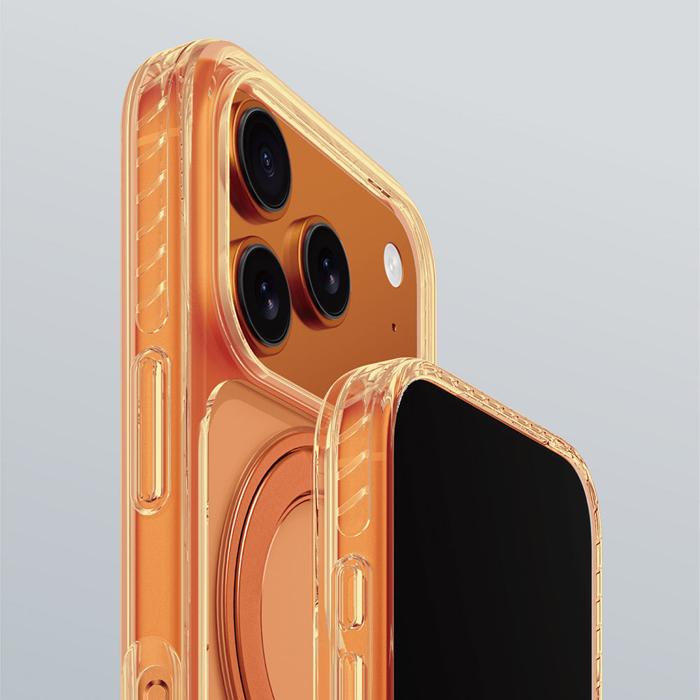 AmazingThing Titan Pro MagSpin iPhone 17 Pro Max Kılıf M-Safe Şarj Özellikli Airbag Tasarımlı Standlı Kılıf