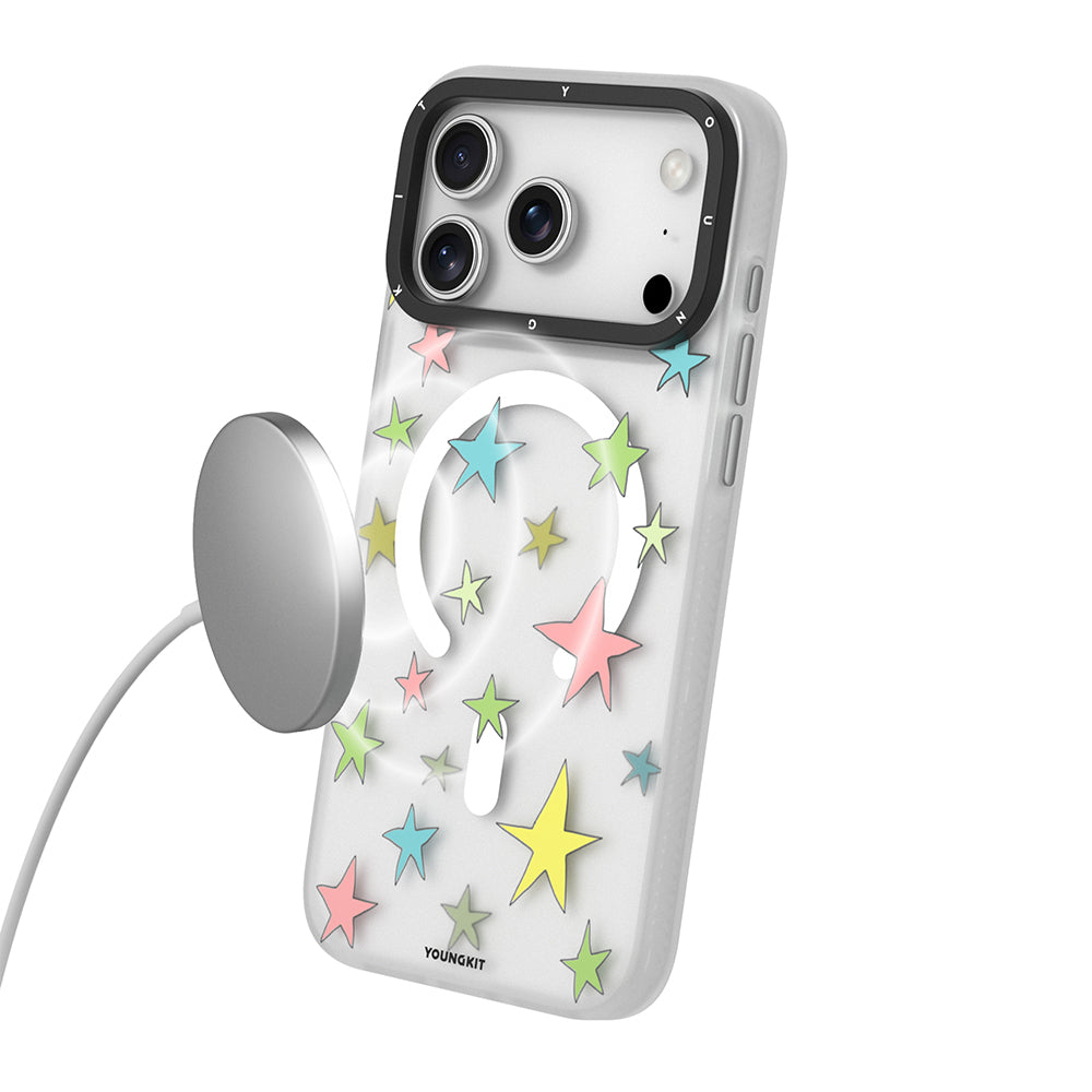 Youngkit Sweathart Serisi iPhone 17 Pro Max M-Safe Şarj Özellikli Airbagli Çift Katmanlı Telefon Kılıfı