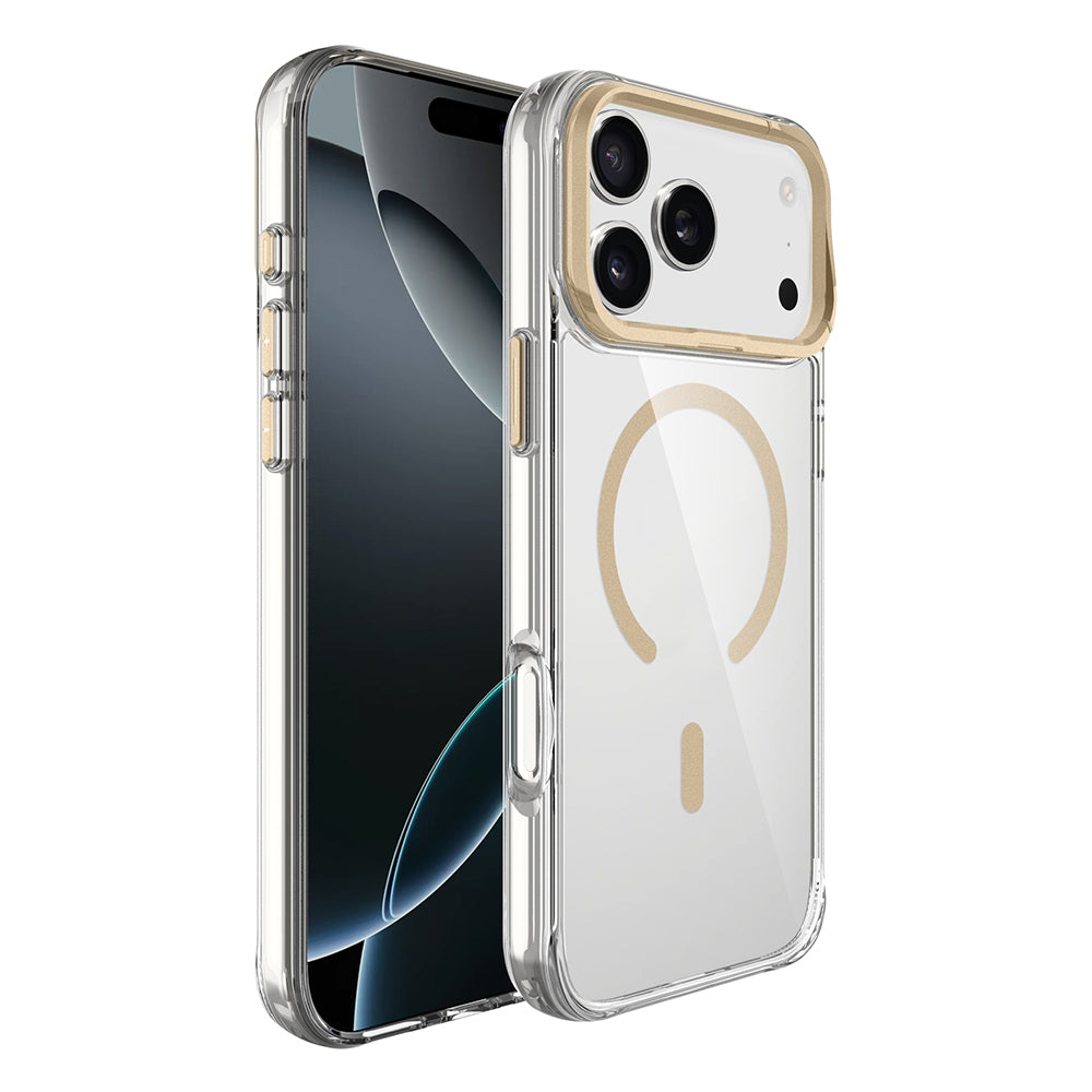Cepax iPhone 17 Pro Max M-safe Şarj Özellikli Airbagli Kamera Standlı Azor Kılıf
