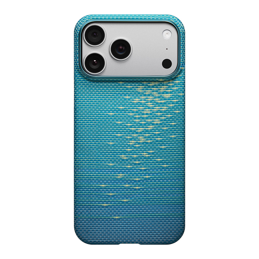 Pitaka Glints of Gold Ultra Slim Serisi iPhone 17 Pro Max M-safe Şarj Özellikli Aramid Fiber Kılıf
