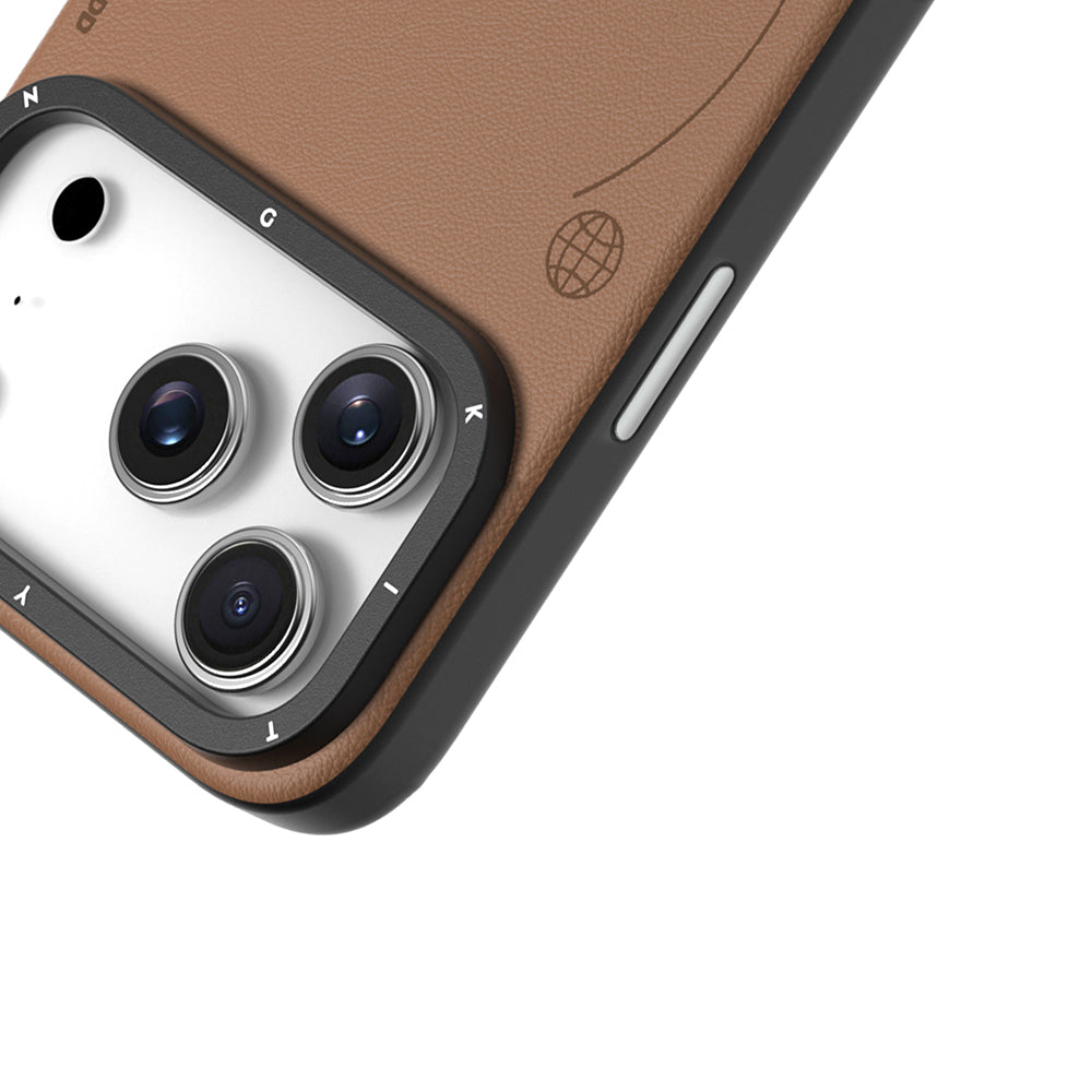 Youngkit Tech Fashion Serisi iPhone 17 Pro Max M-safe Şarj Özellikli Basit Mat Deri Desenli Kılıf