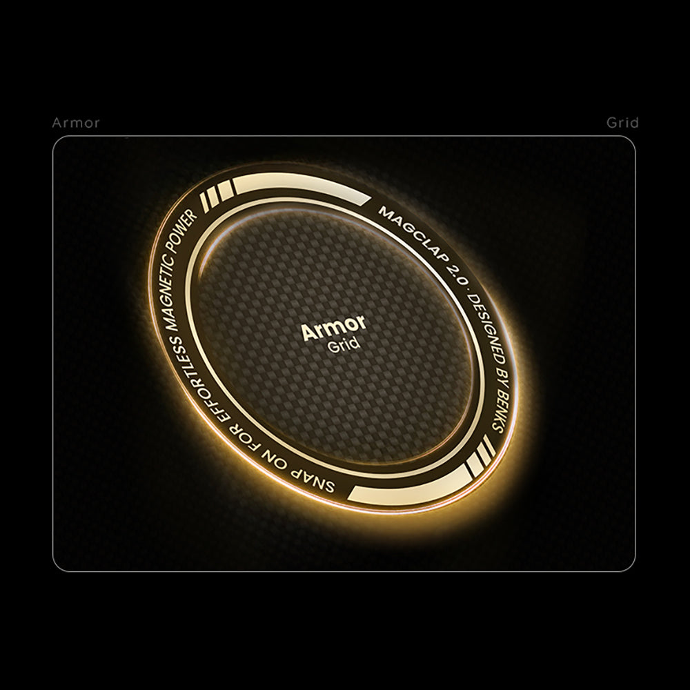 Benks ArmorAir ArmorGrid Serisi iPhone 17 Pro Max M-Safe Şarj Özellikli Kevlar Kılıf