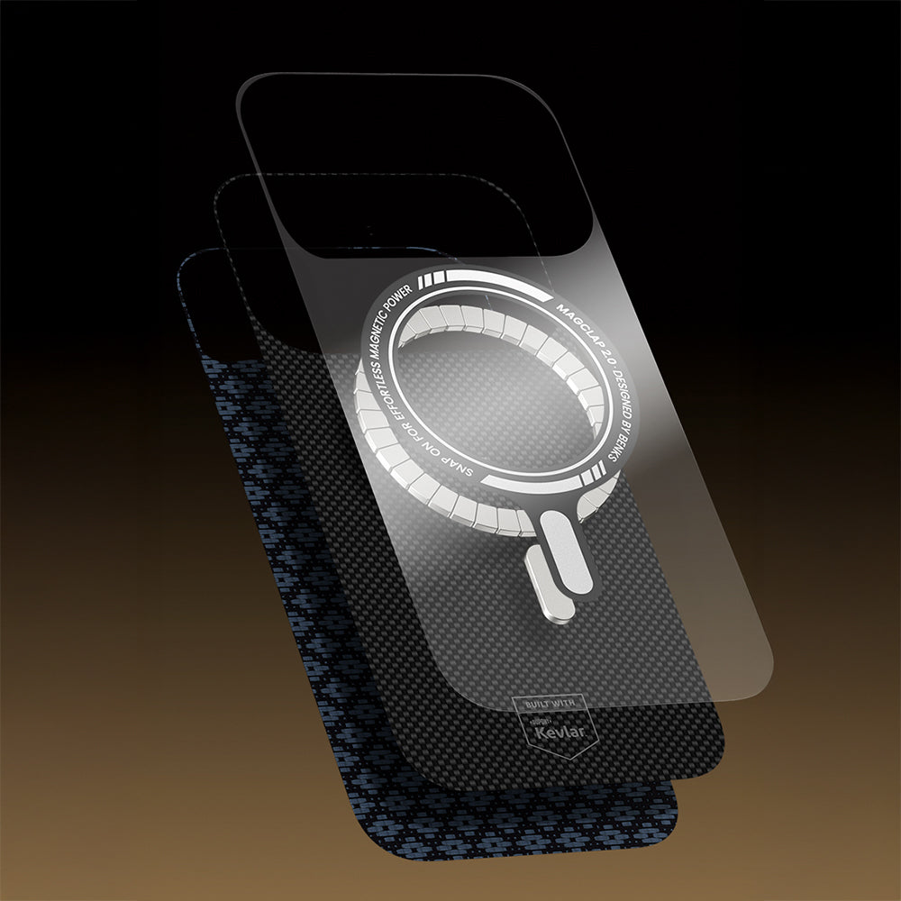 Benks ArmorAir ArmorGrid Serisi iPhone 17 Pro Max M-Safe Şarj Özellikli Kevlar Kılıf