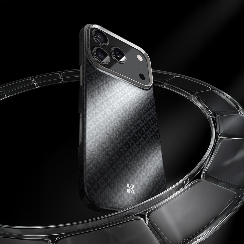 Benks ArmorAir ArmorGrid Serisi iPhone 17 Pro Max M-Safe Şarj Özellikli Kevlar Kılıf