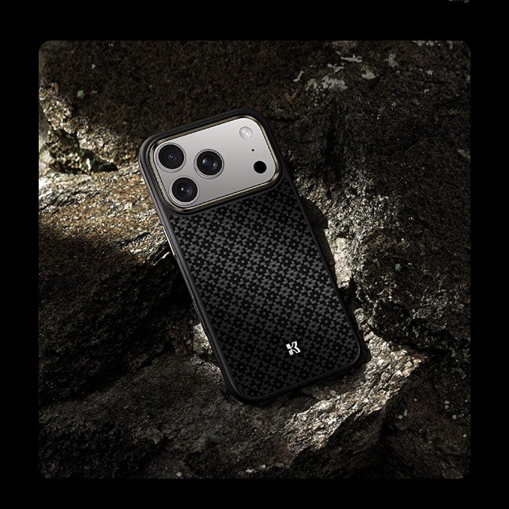 Benks ArmorPro ArmorGrid Serisi iPhone 17 Pro Max M-Safe Şarj Özellikli Kevlar Kılıf
