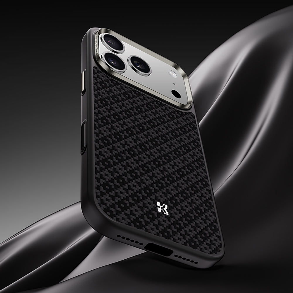 Benks ArmorPro ArmorGrid Serisi iPhone 17 Pro Max M-Safe Şarj Özellikli Kevlar Kılıf