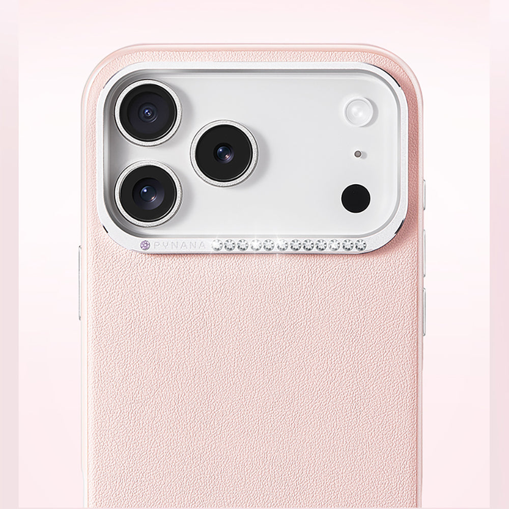 Pynana Starry Serisi iPhone 17 Pro Max Kılıf M-safe Şarj Özellikli Deri Tasarımlı Telefon Kılıfı