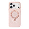Pynana Dancing Circle Luxury Serisi iPhone 17 Pro Max M-safe Şarj Özellikli Deri Tasarımlı Standlı Kılıf