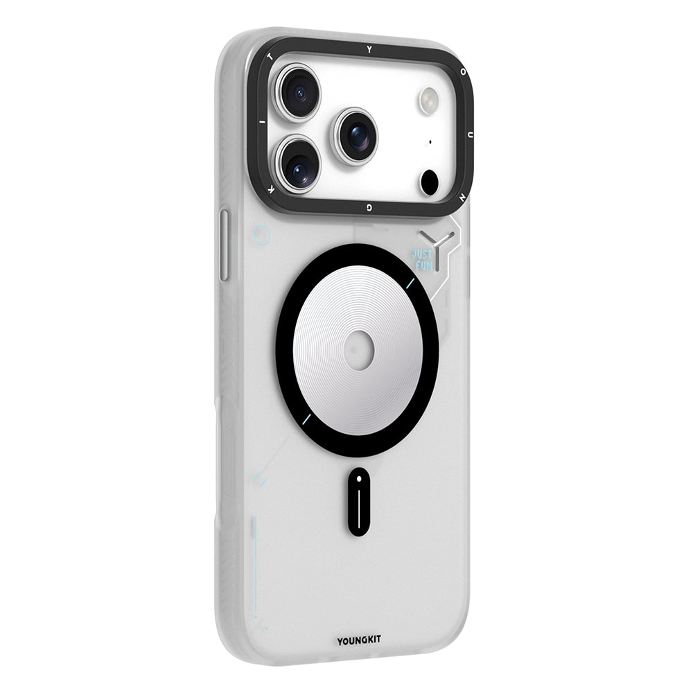 Youngkit Disc Battle iPhone 17 Pro Max M-safe Şarj Özellikli Disk Desenli Telefon Kılıfı