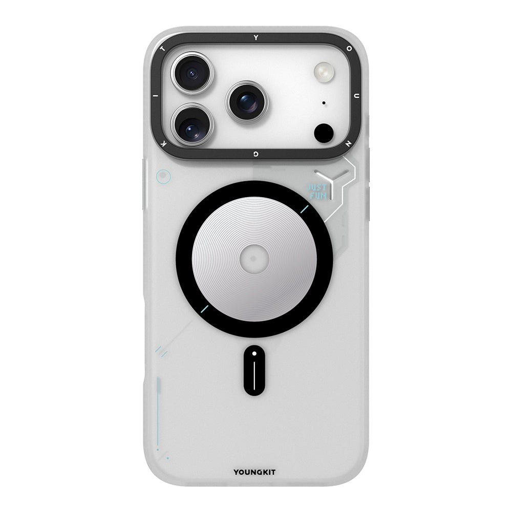 Youngkit Disc Battle iPhone 17 Pro Max M-safe Şarj Özellikli Disk Desenli Telefon Kılıfı
