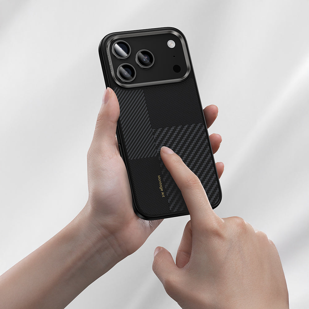 Benks Montage Hybrid ArmorPro iPhone 17 Pro Max M-safe Karbon Fiber Kevlar Kılıf
