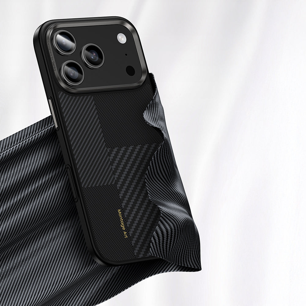 Benks Montage Hybrid ArmorPro iPhone 17 Pro Max M-safe Karbon Fiber Kevlar Kılıf