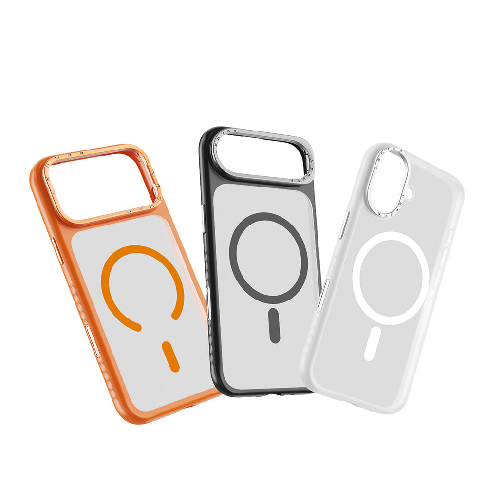 Lenyes CK226 iPhone 17 Pro Max M-safe Şarj Özellikli Metal Kamera Standlı PC Kılıf