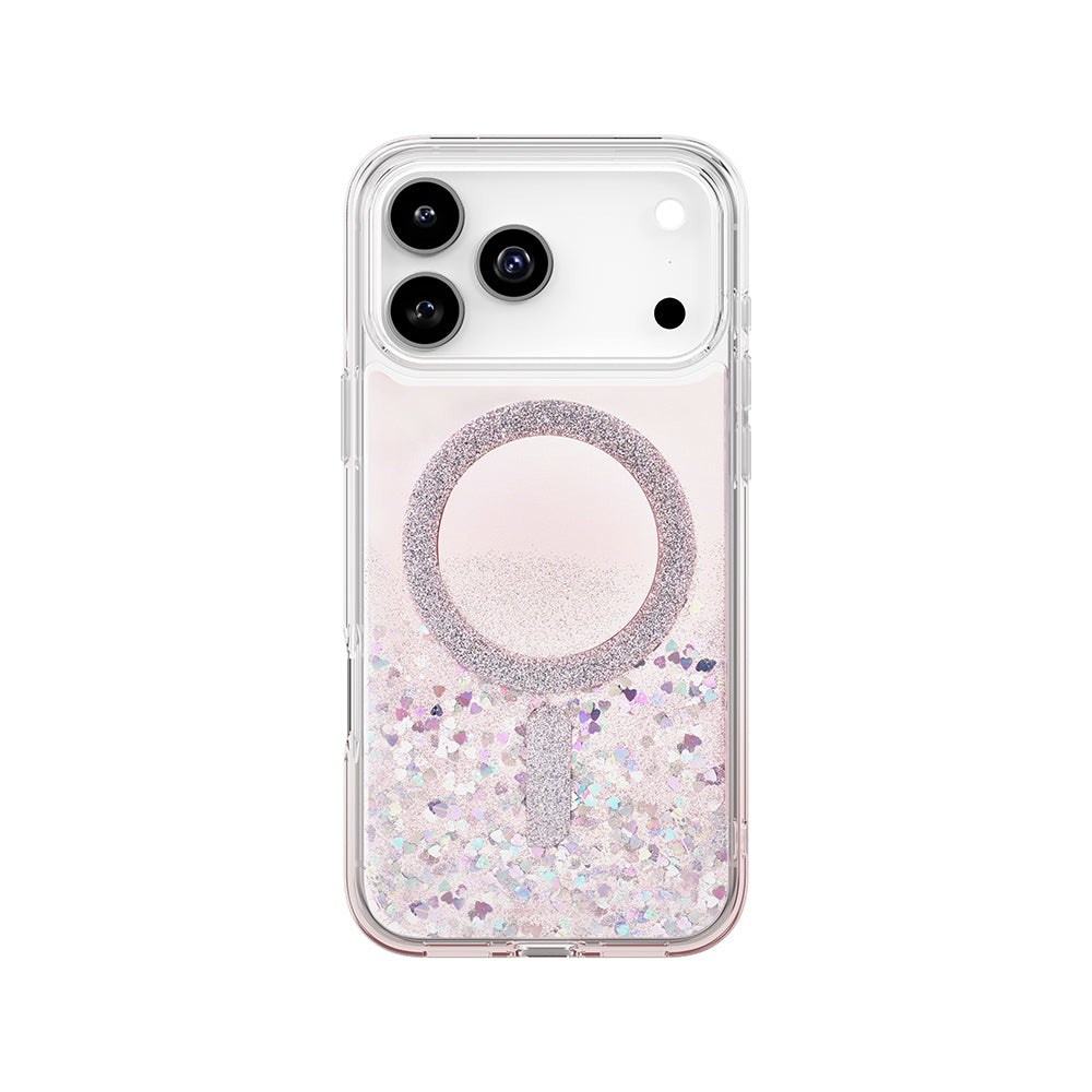 Coehl Solea iPhone 17 Pro Max M-safe Şarj Özellikli Parlak Halkalı Telefon Kılıfı