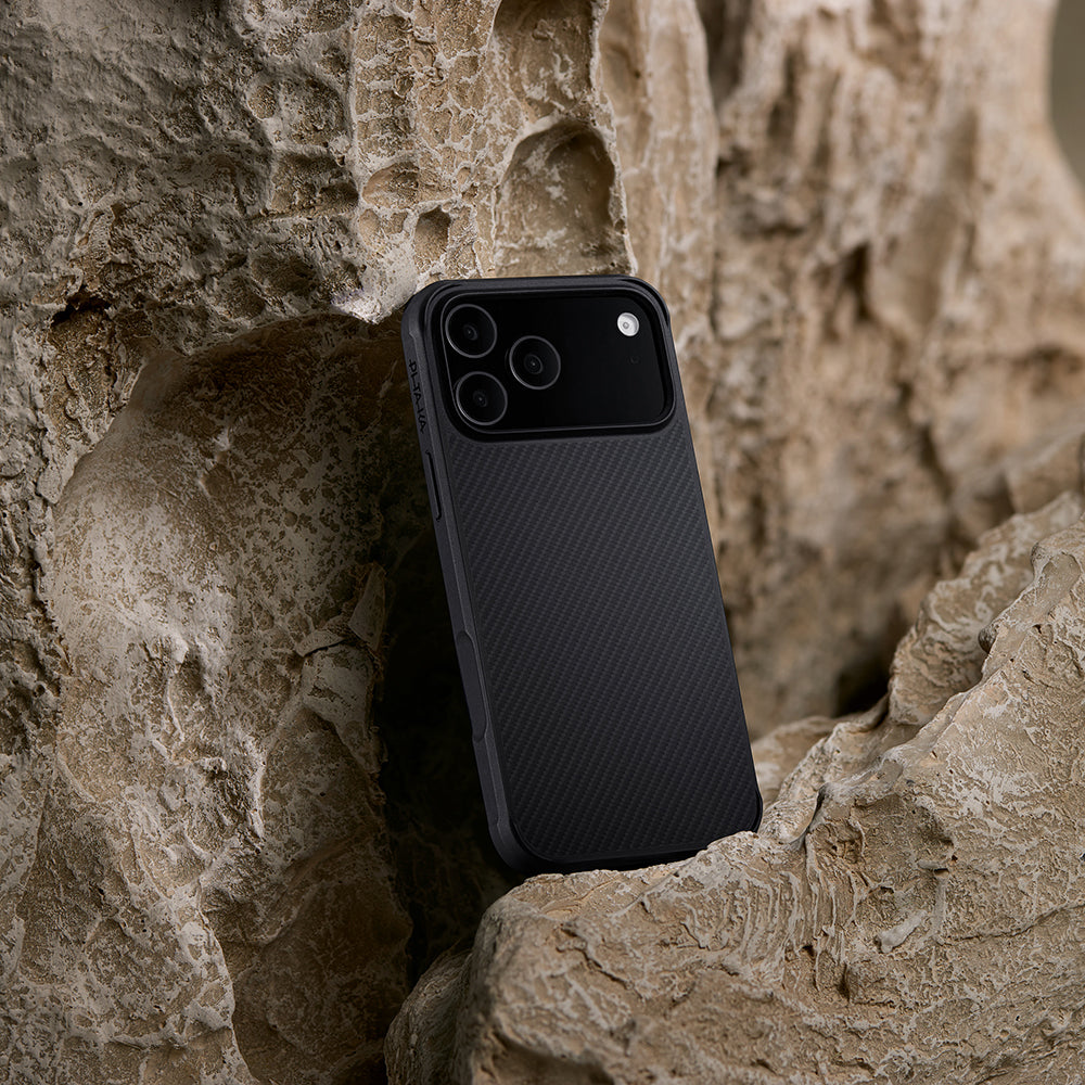 Pitaka Aramid Pro Guard Serisi iPhone 17 Pro Max M-safe Şarj Özellikli Black-Gray Kılıf
