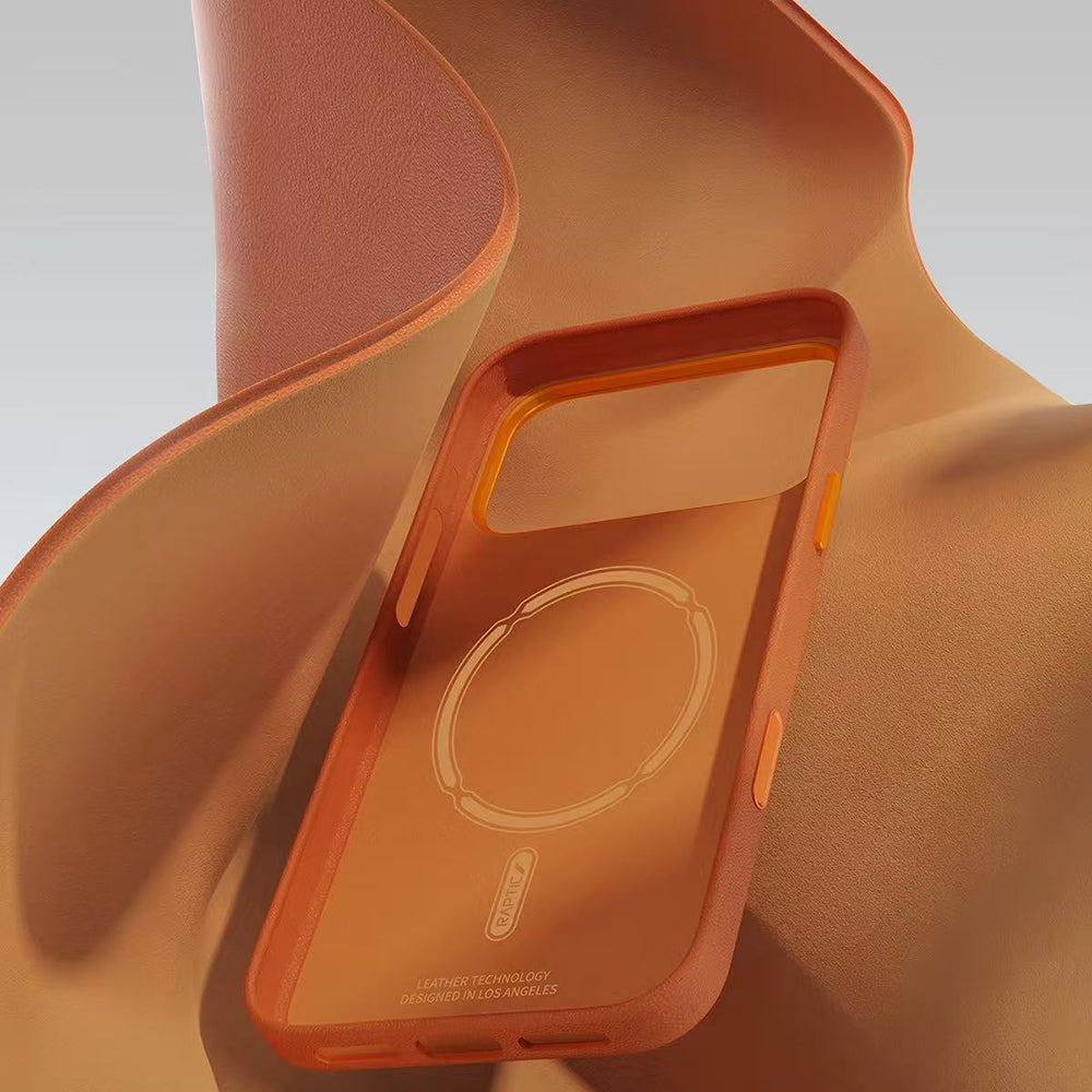 Raptic Urban Nano iPhone 17 Pro Max M-Safe Şarj Özellikli Polimerik Deri Telefon Kılıfı