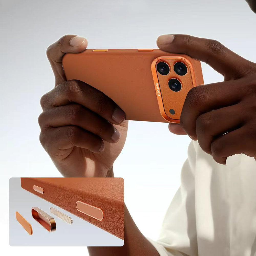 Raptic Urban Nano iPhone 17 Pro Max M-Safe Şarj Özellikli Polimerik Deri Telefon Kılıfı