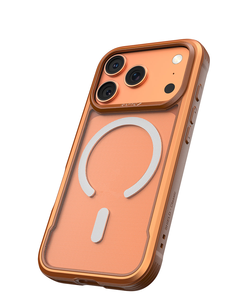 Raptic Shield Classic Serisi iPhone 17 Pro Max M-safe Şarj Özellikli Şeffaf Arka Yüzey C-Magnet Kılıf