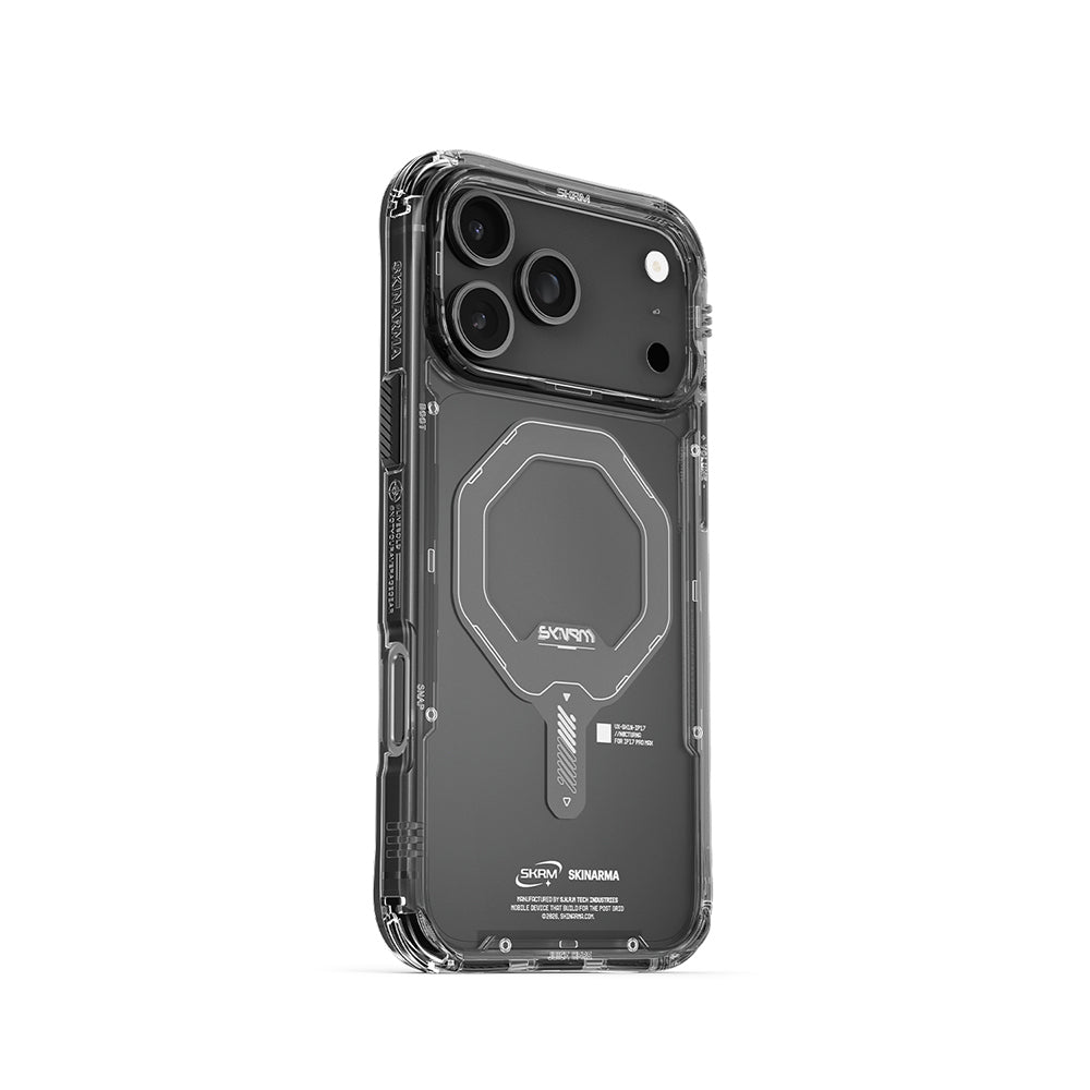 Skinarma Saido iPhone 17 Pro Max M-safe Şeffaf Airbag Tasarımlı Mag-Charge Kılıf