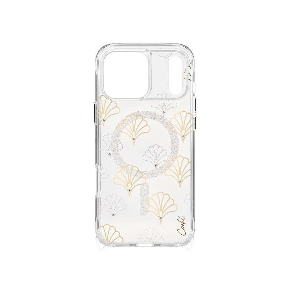 Coehl Maree iPhone 17 Pro Max M-safe Şarj Özellikli Şeffaf Desenli Arka Yüzey Kılıf