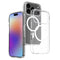 Cepax iPhone 17 Pro Max M-safe Şarj Özellikli Şeffaf Sert PC Embos Kılıf