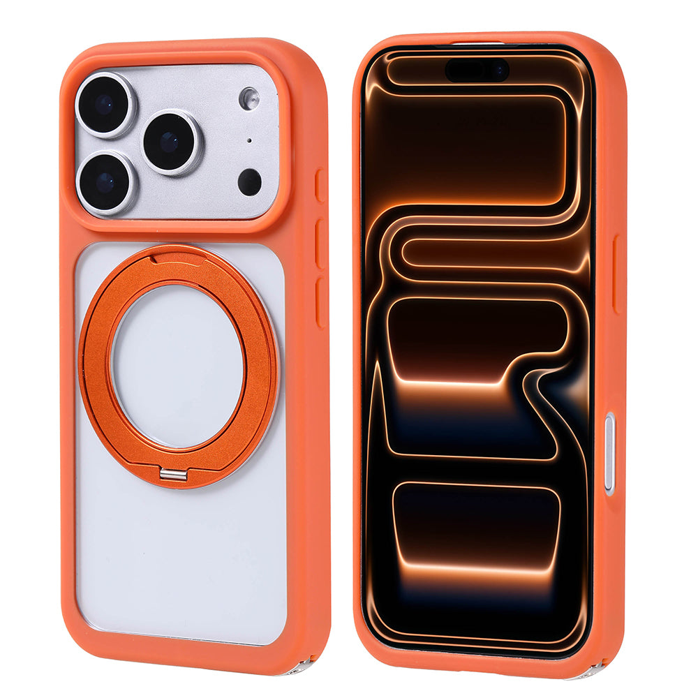 Cepax iPhone 17 Pro Max M-Safe Şarj Özellikli Standlı Piza Silikon Kılıf