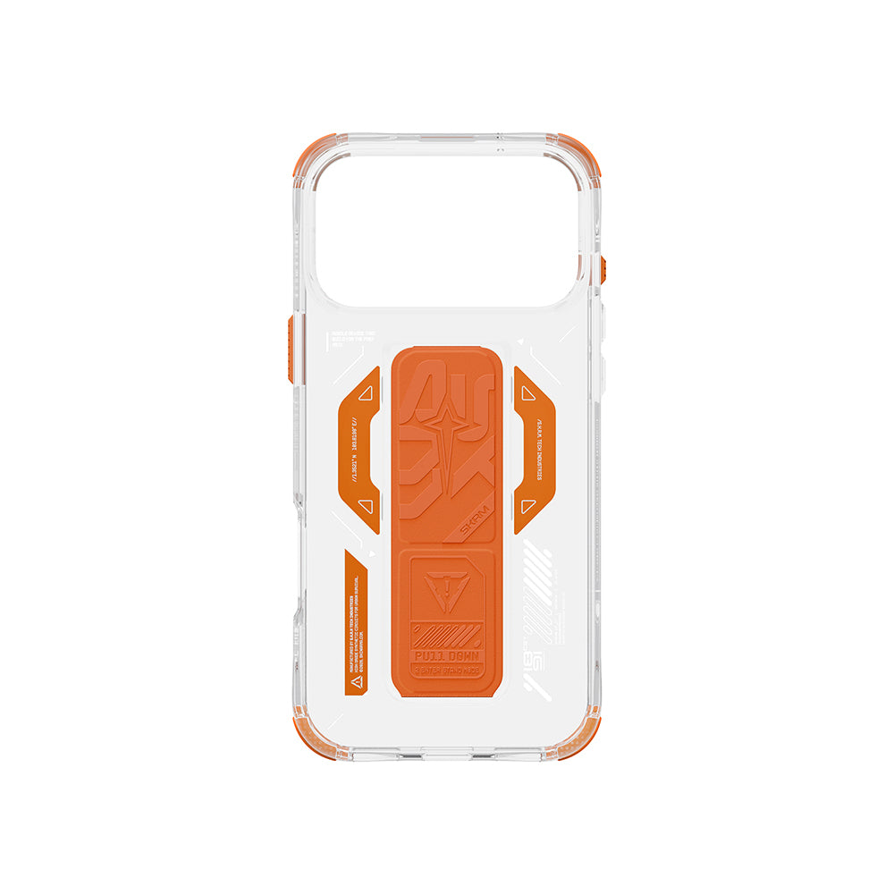 Skinarma Helio Mag iPhone 17 Pro Max M-safe Şarj Özellikli Teknoloji Desenli Charge Standlı Kılıf