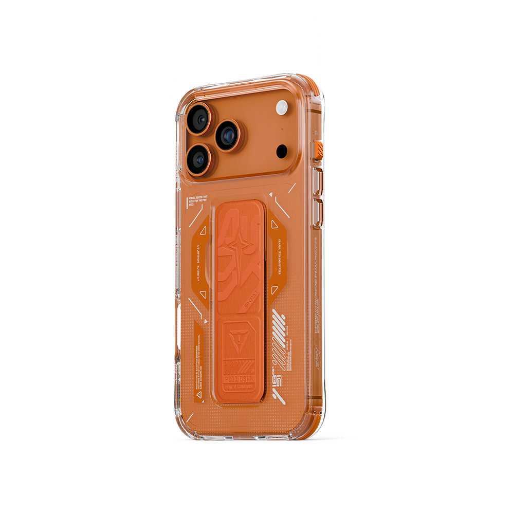 Skinarma Helio Mag iPhone 17 Pro Max M-safe Şarj Özellikli Teknoloji Desenli Charge Standlı Kılıf