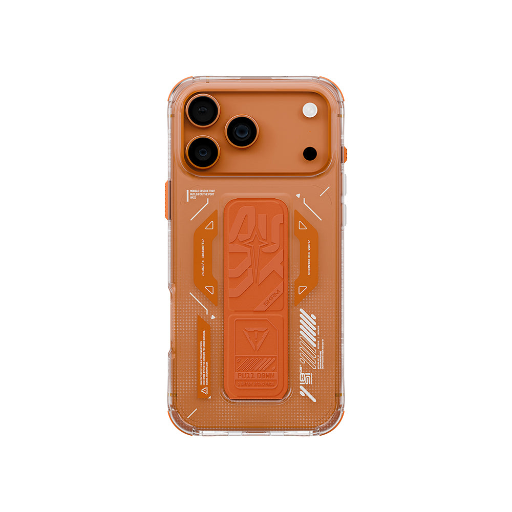 Skinarma Helio Mag iPhone 17 Pro Max M-safe Şarj Özellikli Teknoloji Desenli Charge Standlı Kılıf