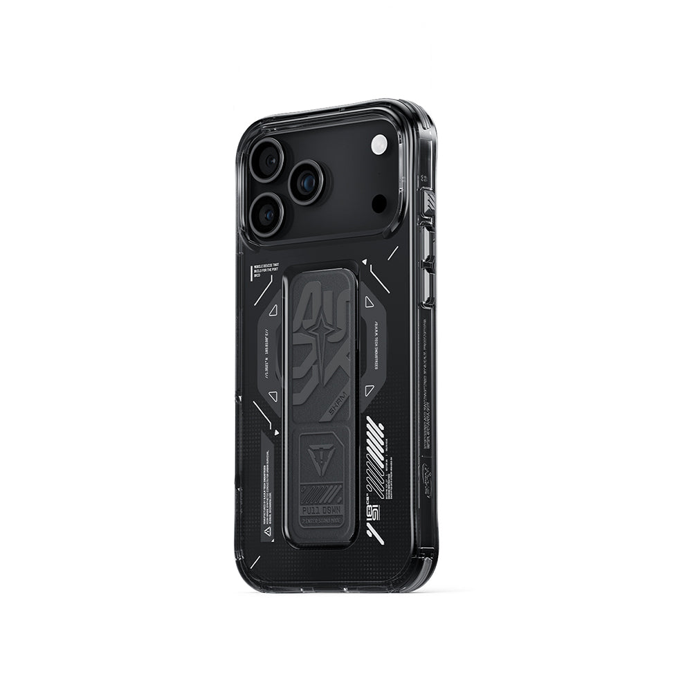 Skinarma Helio Mag iPhone 17 Pro Max M-safe Şarj Özellikli Teknoloji Desenli Charge Standlı Kılıf