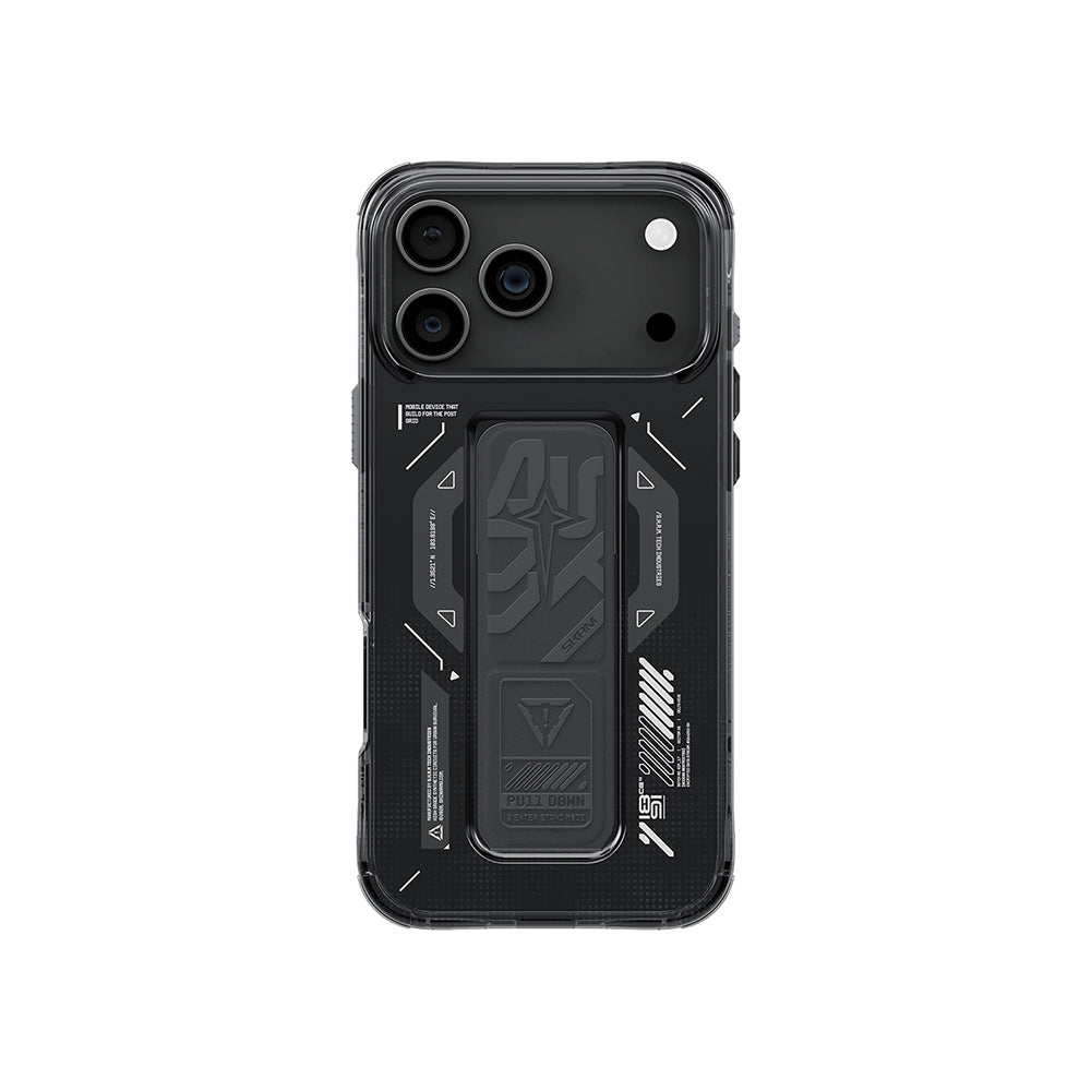 Skinarma Helio Mag iPhone 17 Pro Max M-safe Şarj Özellikli Teknoloji Desenli Charge Standlı Kılıf