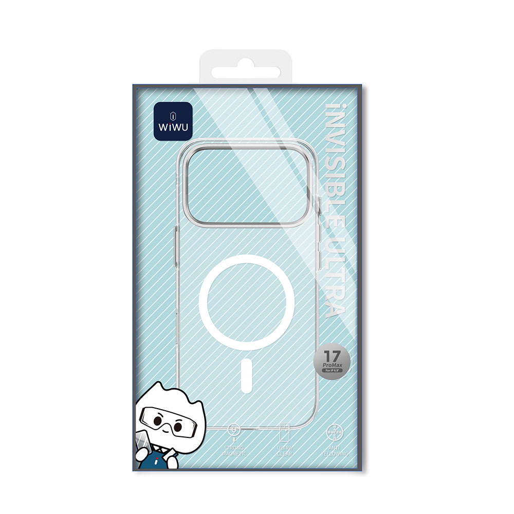 Wiwu YXK-208 Invisible iPhone 17 Pro Max Kılıf M-safe Ultra Sert PC Telefon Kılıfı