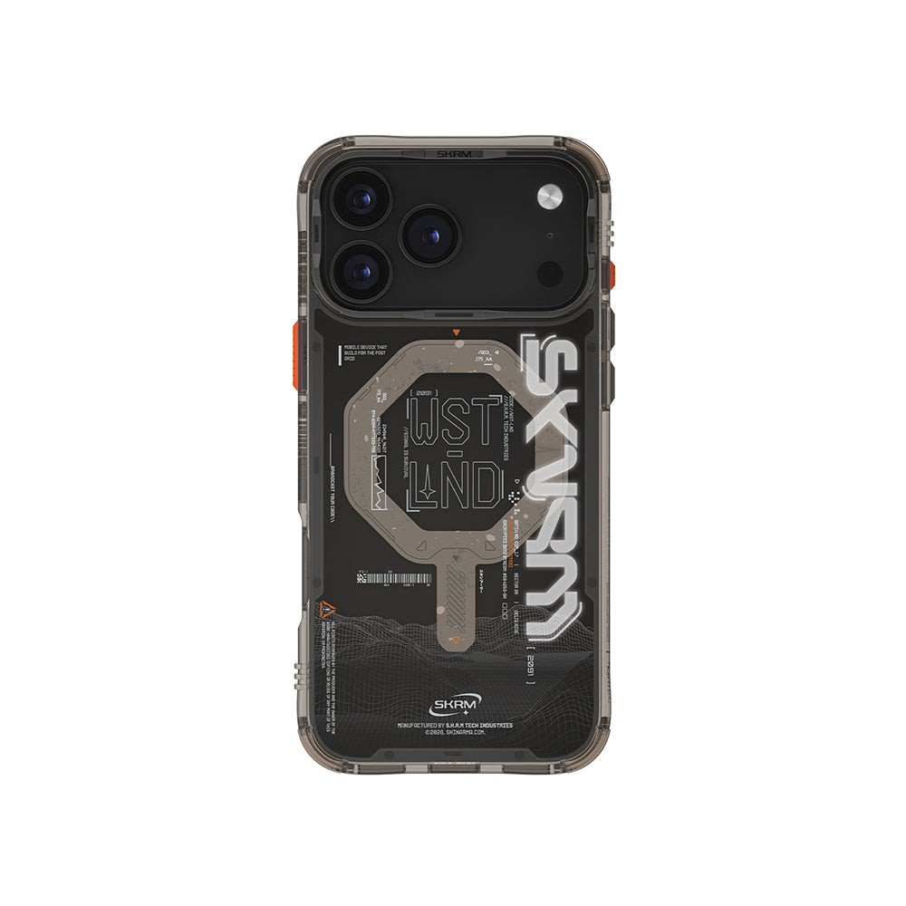 Skinarma Sonix iPhone 17 Pro Max M-safe Şarj Özellikli Yazı Desenli Airbag Tasarımlı Kılıf