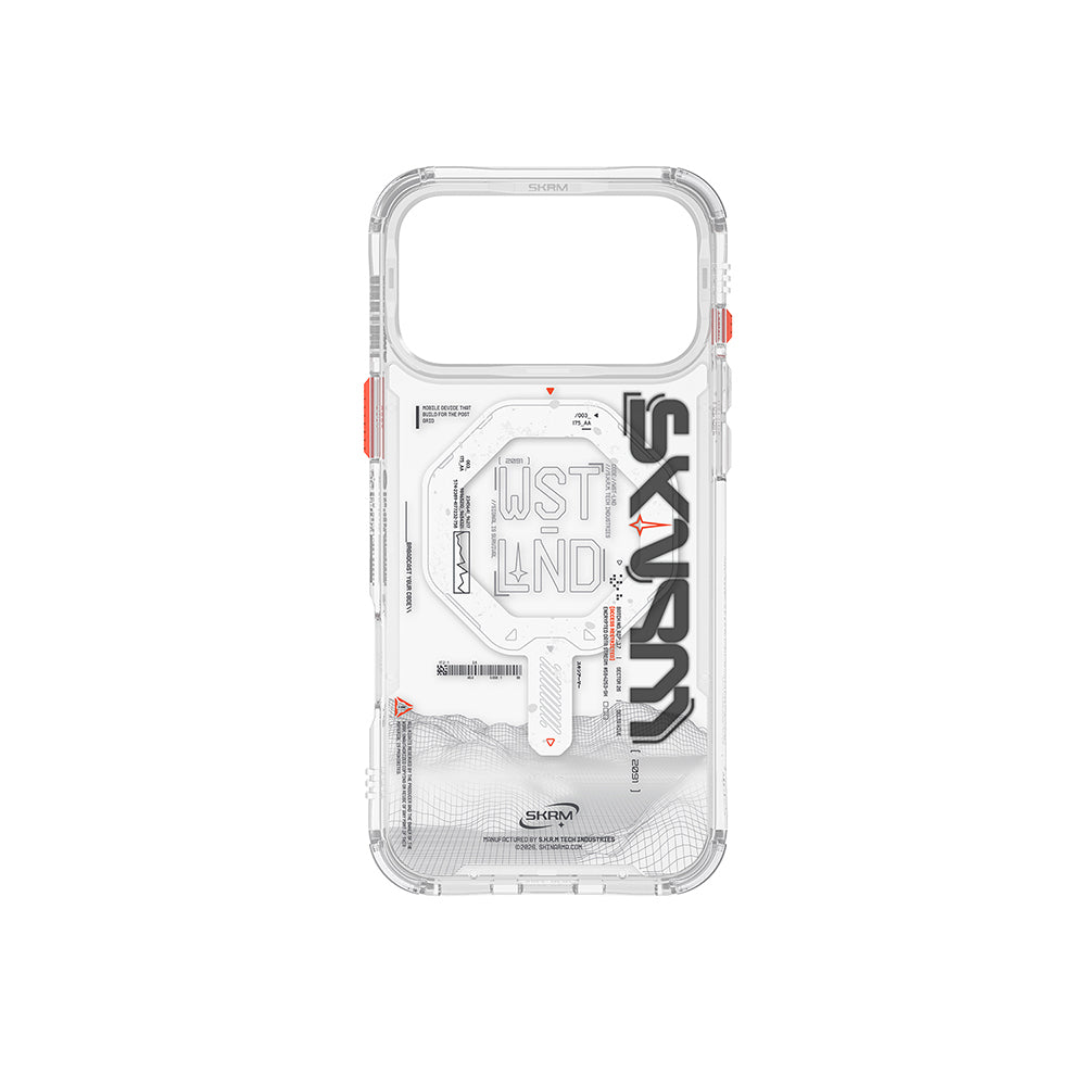 Skinarma Sonix iPhone 17 Pro Max M-safe Şarj Özellikli Yazı Desenli Airbag Tasarımlı Kılıf
