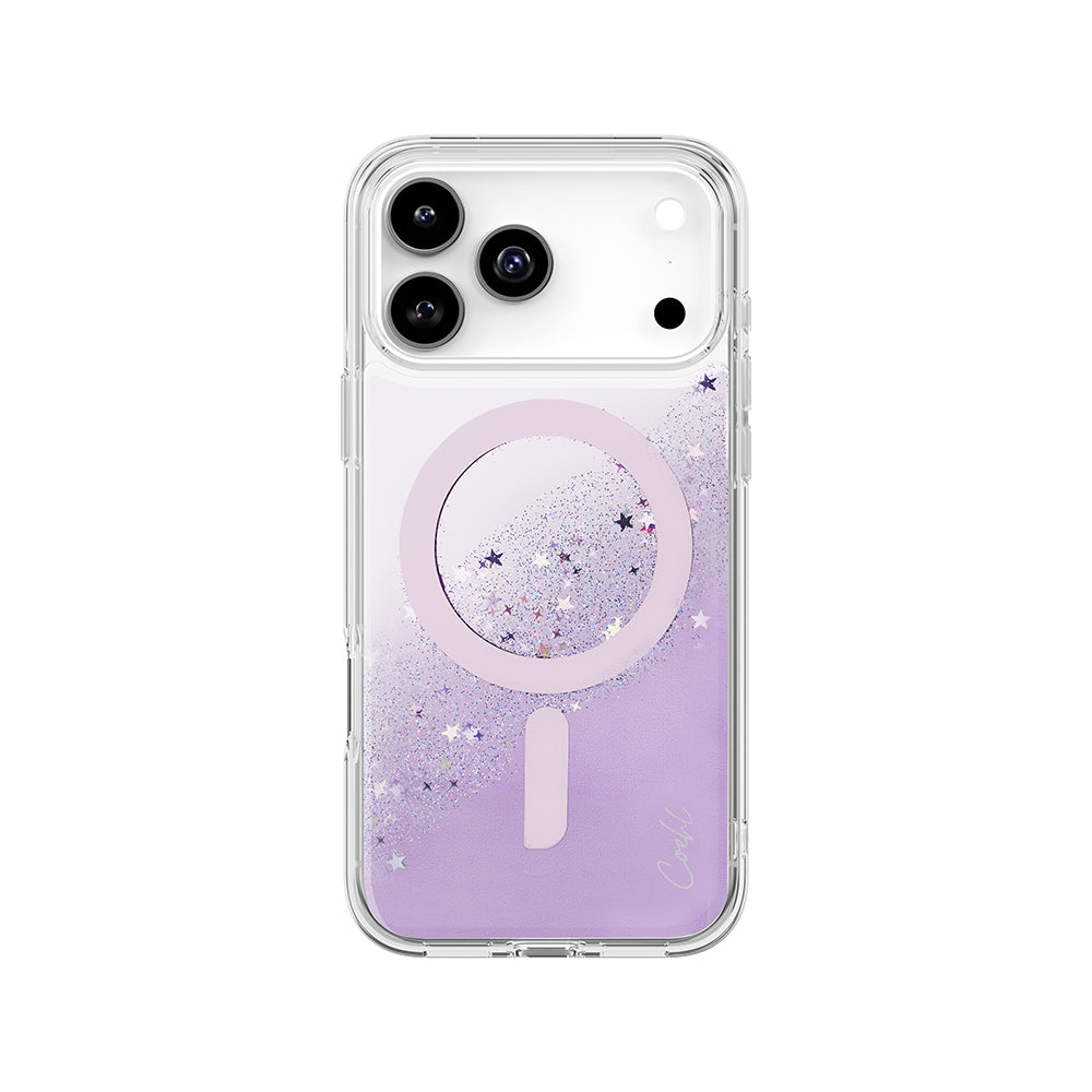Coehl Lyra iPhone 17 Pro Max M-safe Şarj Özellikli Yıldız Simli Arka Yüzey Kılıf