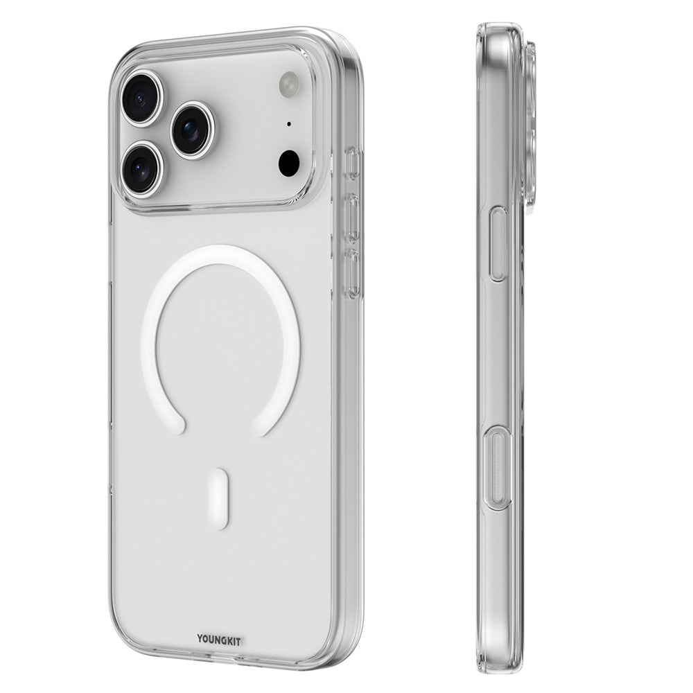 Youngkit Clear Serisi iPhone 17 Pro Max M-safe Şarj Özellikli Telefon Kılıfı