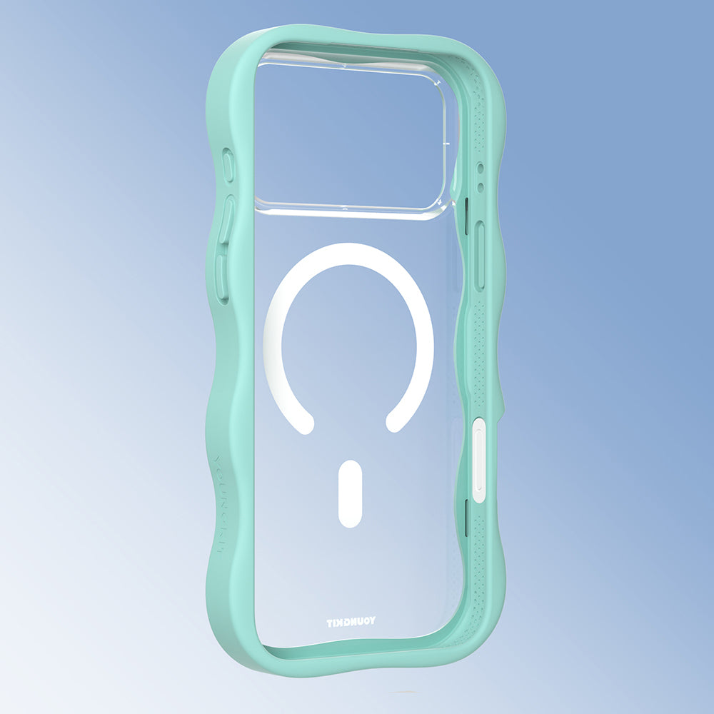 Youngkit Wave Clear Serisi iPhone 17 Pro Max Kılıf M-safe Şarj Özellikli Telefon Kılıfı