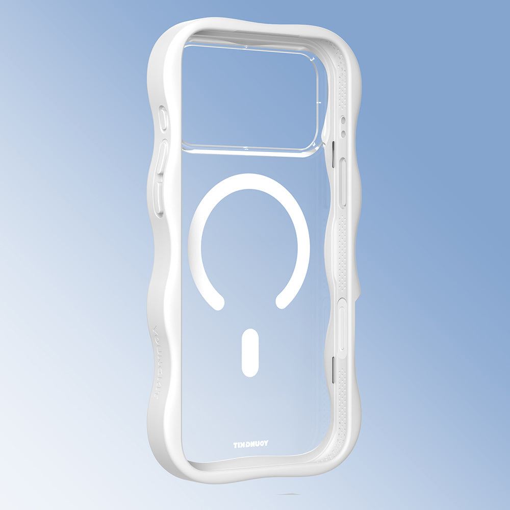 Youngkit Wave Clear Serisi iPhone 17 Pro Max Kılıf M-safe Şarj Özellikli Telefon Kılıfı