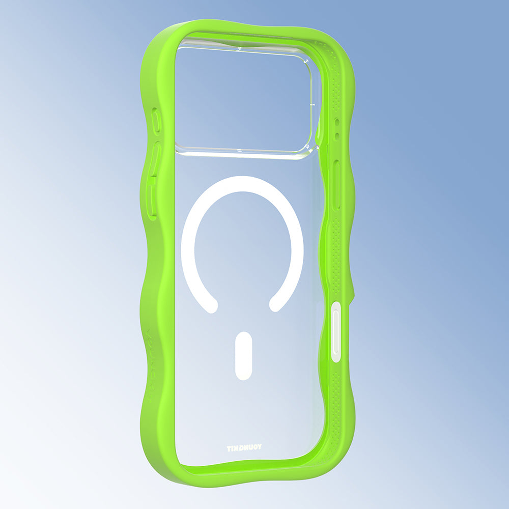 Youngkit Wave Clear Serisi iPhone 17 Pro Max Kılıf M-safe Şarj Özellikli Telefon Kılıfı