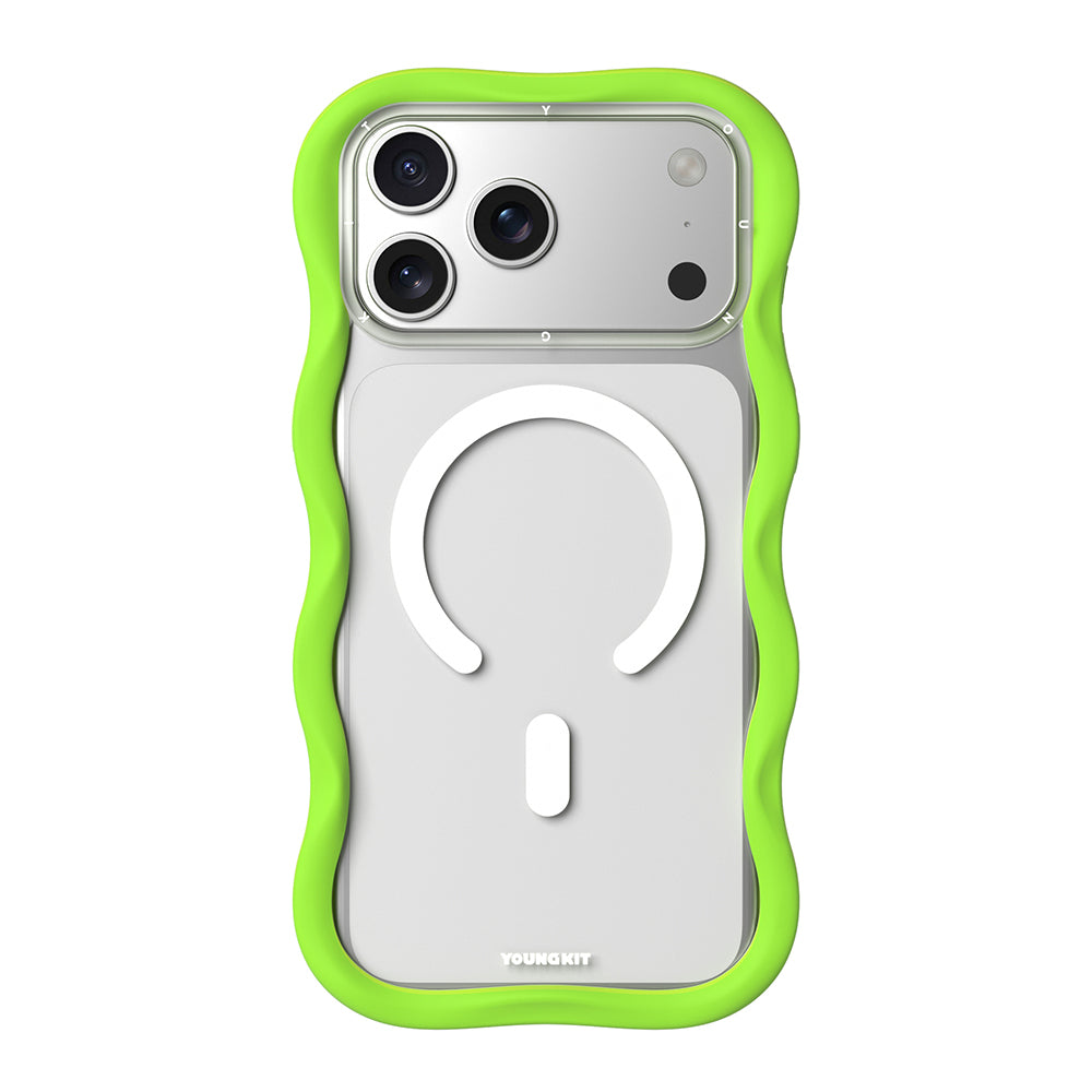Youngkit Wave Clear Serisi iPhone 17 Pro Max Kılıf M-safe Şarj Özellikli Telefon Kılıfı