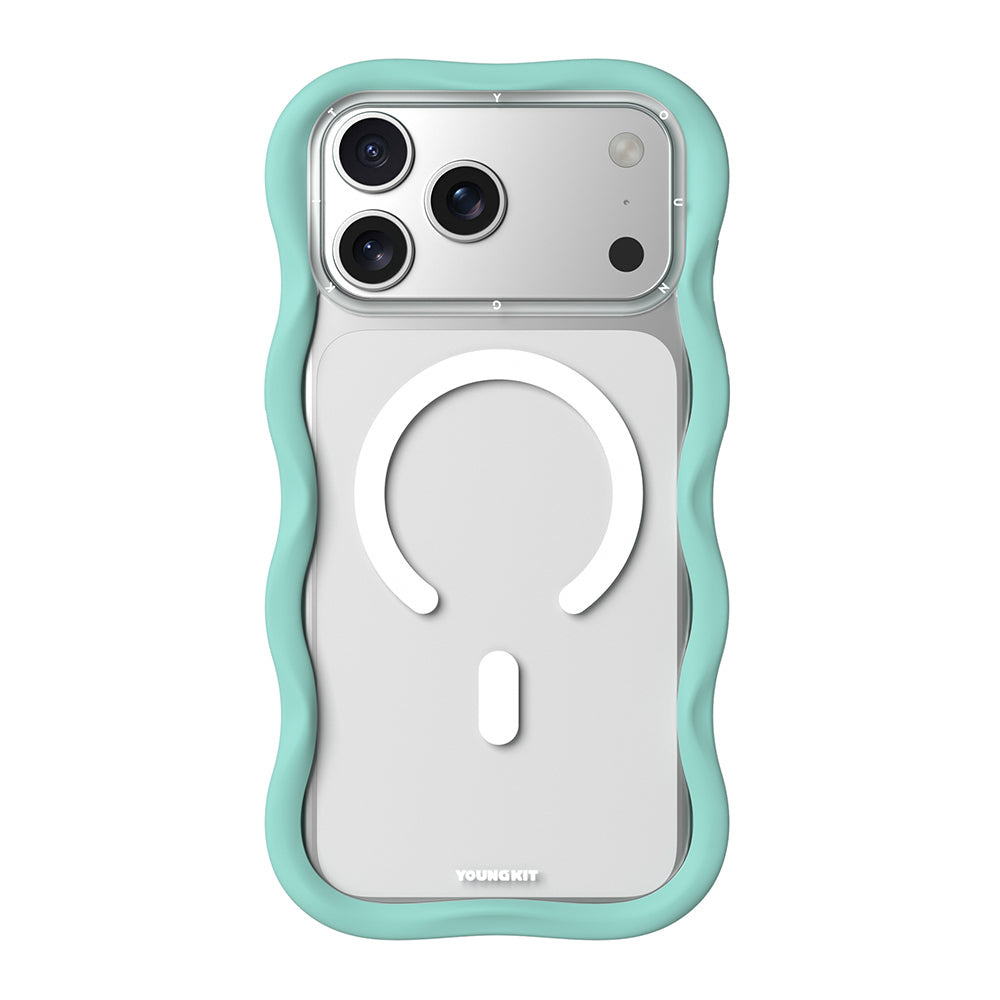 Youngkit Wave Clear Serisi iPhone 17 Pro Max Kılıf M-safe Şarj Özellikli Telefon Kılıfı